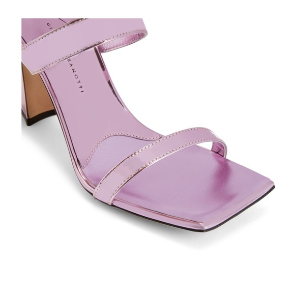 Giuseppe Zanotti Flaminia Metallic Pink Sandals Mules Size 41 - Picture 3 of 10